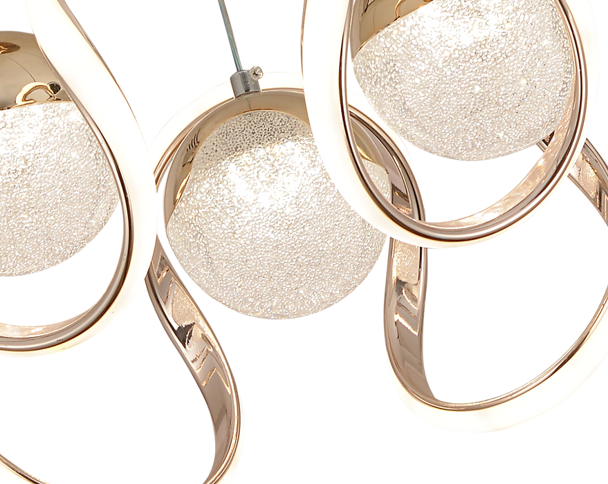 ROSE Led Curve Pendant Light Golden
