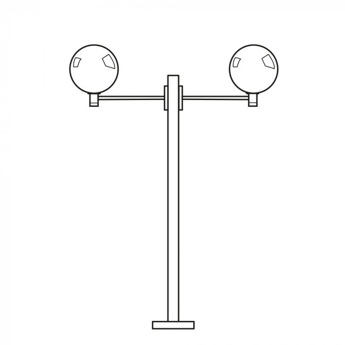 SU-15W LED Pole Mount Globe in Opal 400mm-FLED6003