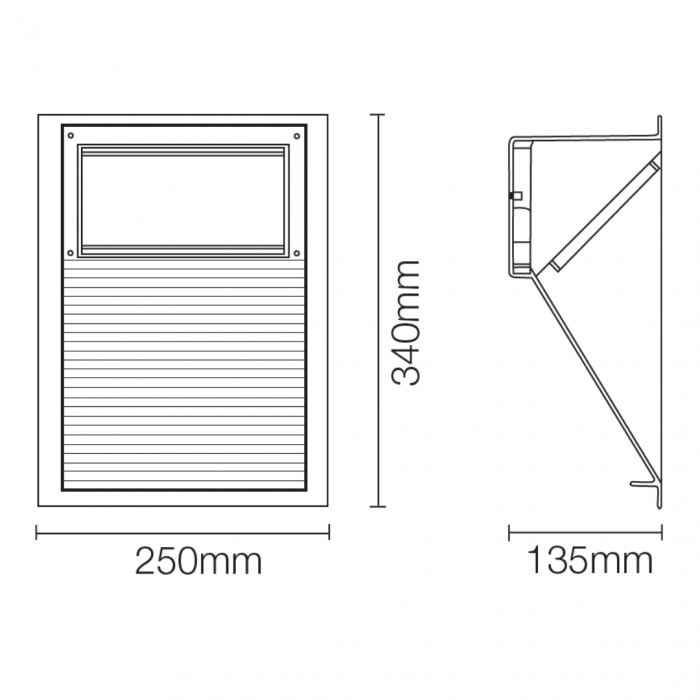 SU-GC5022 Compatta Recessed Outdoor Wall Light SI/BL