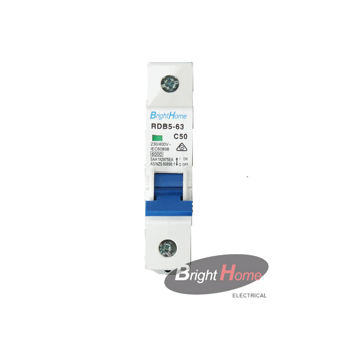 C50 MCB single pole 50A 230/400VAC