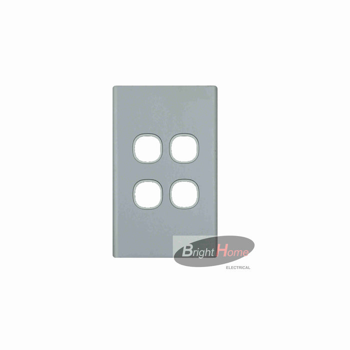 4 Gang Switch Panel Aluminium