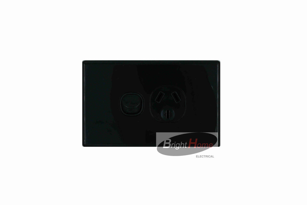 Slim single powerpoint 10a (Horizontal), Black base Black cover