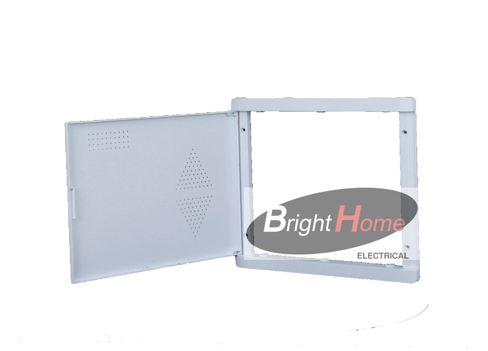 Communication Board box only cutout: 355mmWx275mmHx130mmD (90mmD inwall, 30mmD surface), cover size 375Wx320H