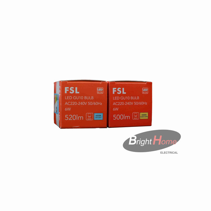 FSL GU10 Bulb 6W 6500K No Dimmable 520lm