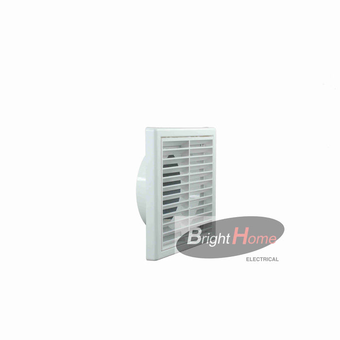 Fixed Louvre Grille 125mm -White