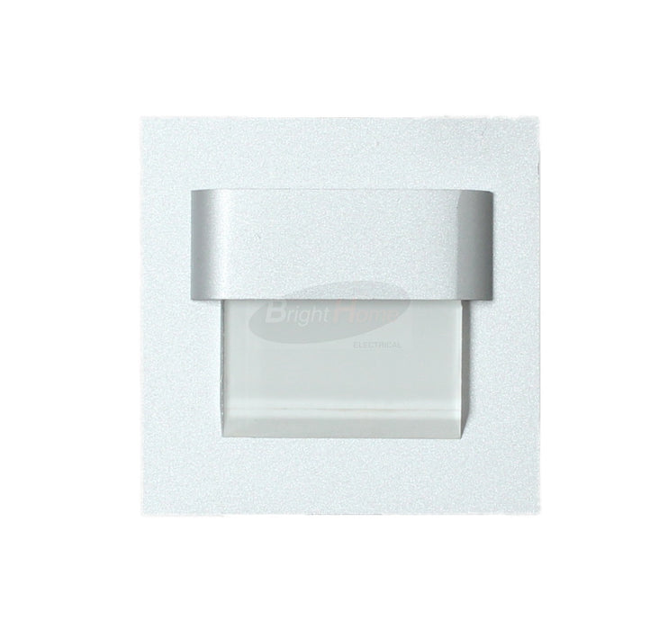 TIKKI Silver Frame Round Modern LED Warm White Recessed Step light