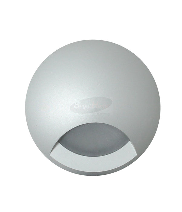 FANIS Silver Frame Round Modern LED Cool White Recessed step light
