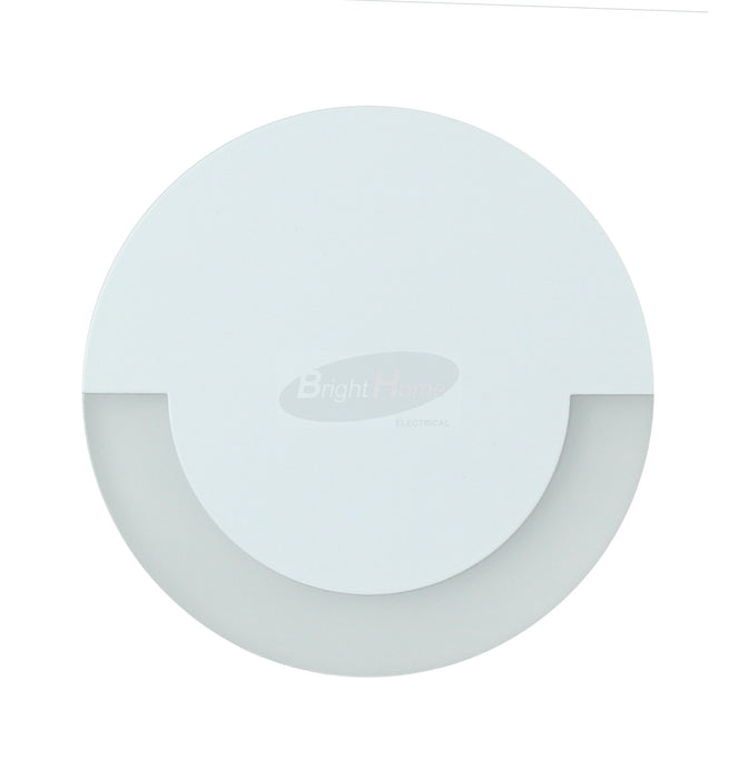 WANKKU White Frame Round Modern LED WARM WHITE Recessed step light