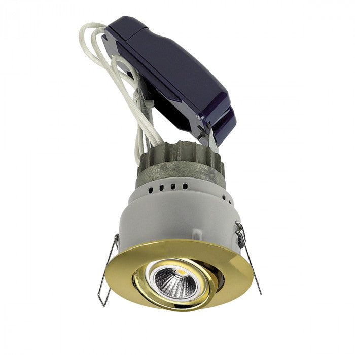 SU-LDLB90 MR16 LED Fire Rated 30 Min Tiltable Downlight BL/GD/SC/WH