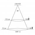 SU-LDLS120 Mahina 12W LED Surface Mount Downlight BL/WH