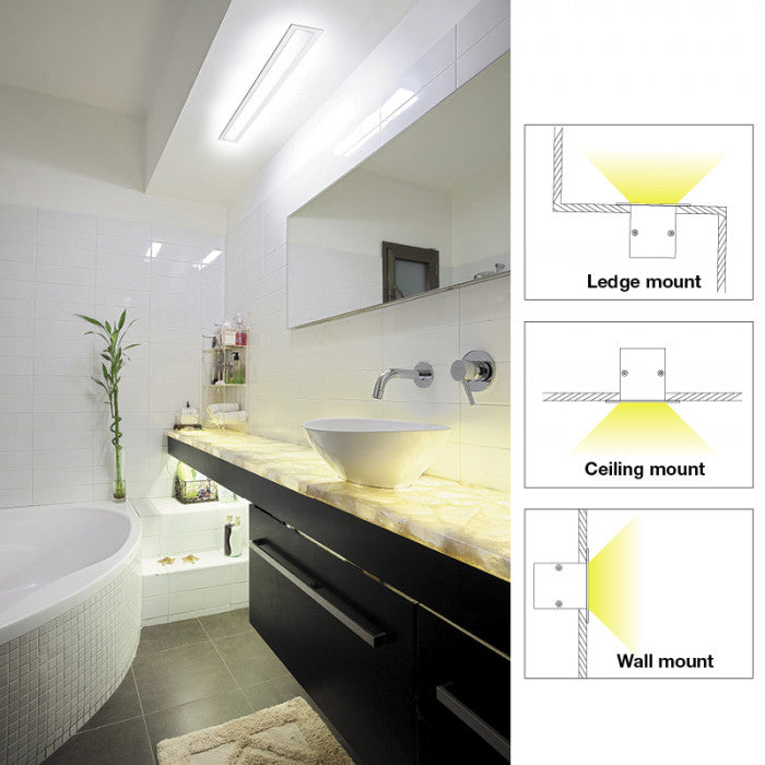 SU-LIND-28R Linear Recessed Mount Striplight 1218mmL GY/WH