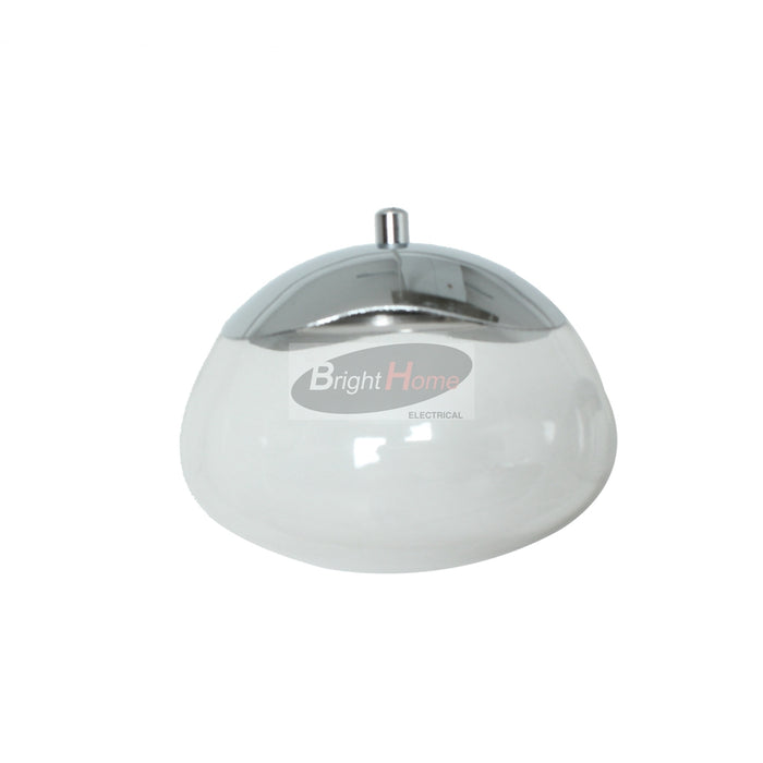 ARRO Silver 3 Ball Clear Glass Modern Design Pendant Light