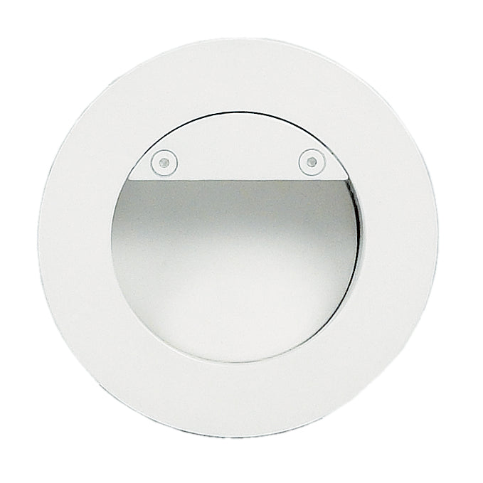 SU-LRL133 Recessed Round LED Deflector Step Light SI/WH