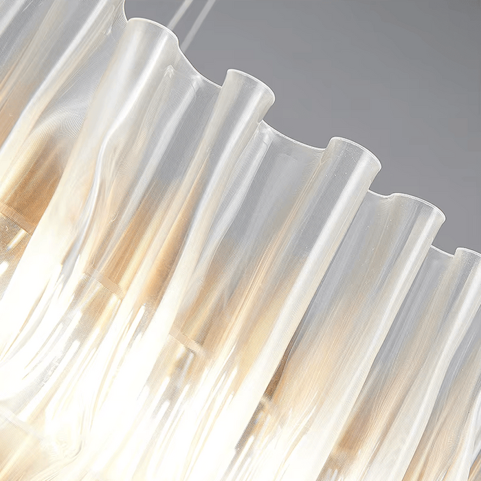 Pleated Italian-designed LED Acrylic Pendant Light 3000K Golden