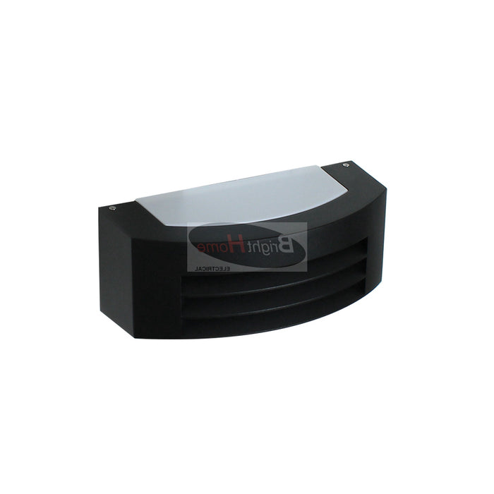 PIA Black Horizontal Grid Design Exterior Outdoor Light E27