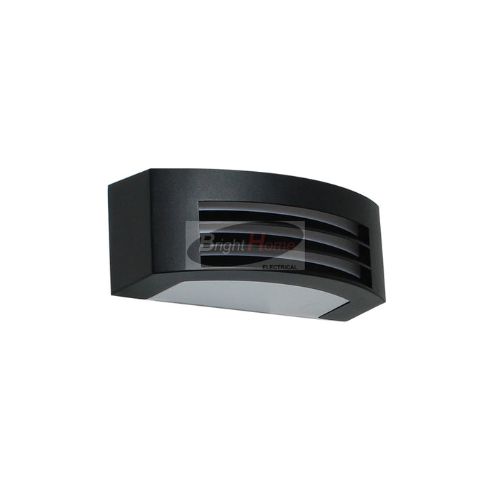 PIA Black Horizontal Grid Design Exterior Outdoor Light E27