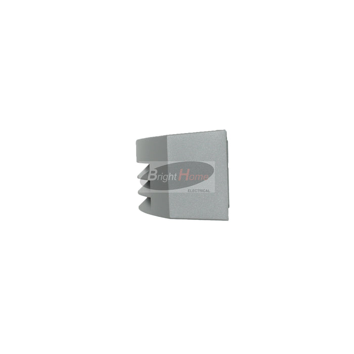 PIA Silver Horizontal Grid Design Exterior Outdoor Light E27