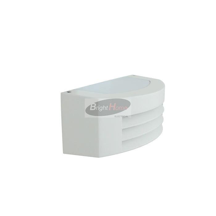 PIA White Horizontal Grid Design Exterior Outdoor Light E27