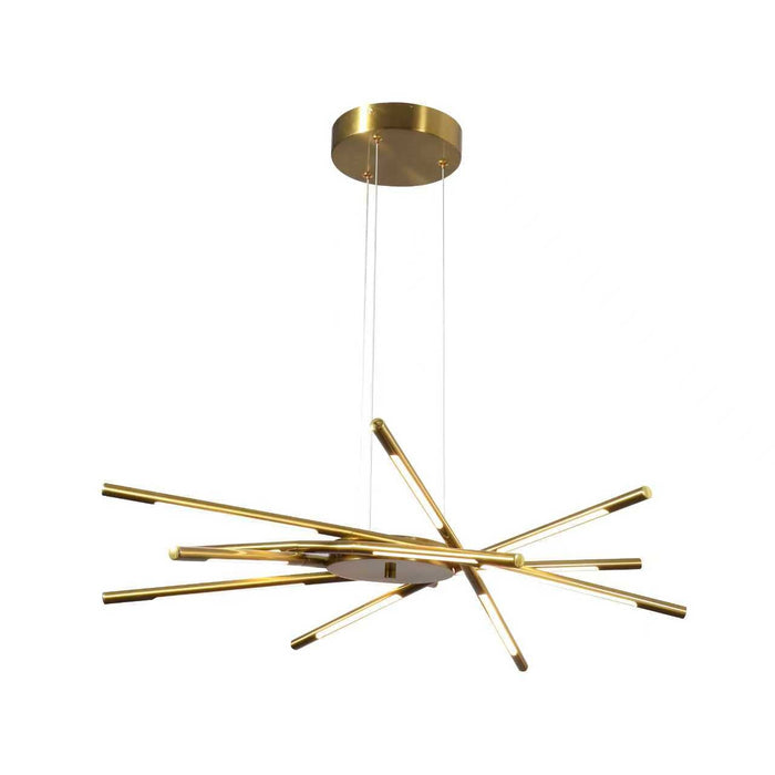 Modern Copper LED Pendant Light 40W, D780×H1200mm, 3000K Warm White