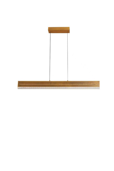 Eterna LED Pendant Light – 28W, 3000K Warm White, Matte Gold Copper, L905×W60×H2500mm