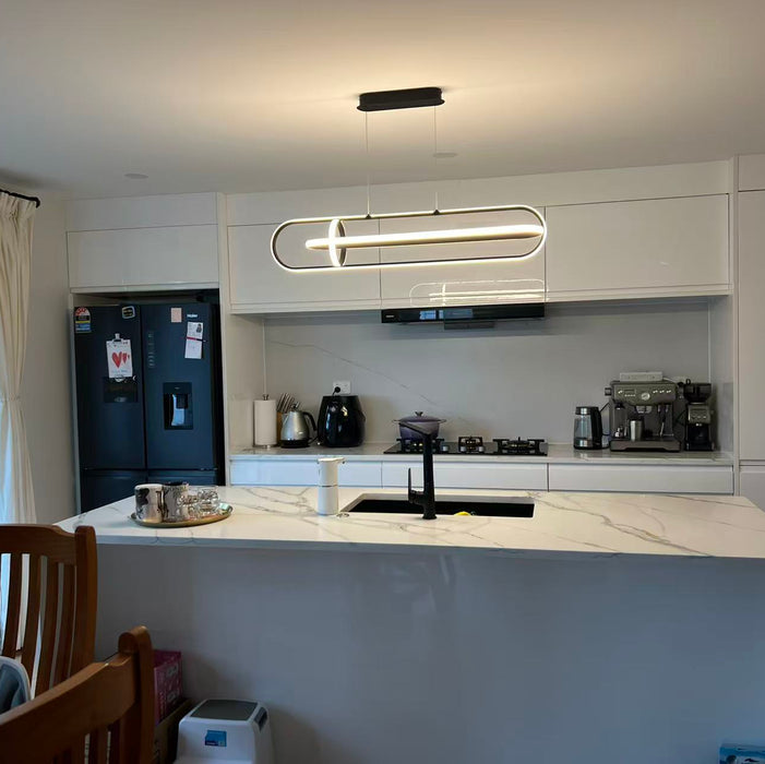 Minimalist 37W LED 3000K Pendant Light Black