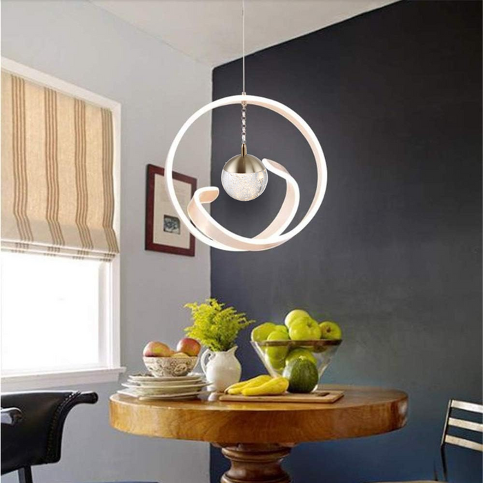 Lunar Eclipse Led Pendant Light White