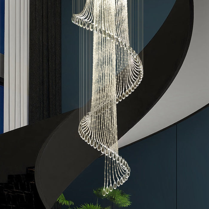 LUMINA Crystal Ball Luxury 1.5m Spiral Chandelier