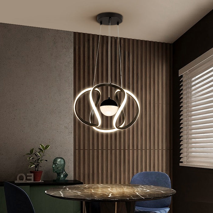 CD10404AWY1-S LED  Curved Modern Design Pendant Light