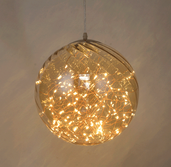 D10110G05 5 Ball Tea Color Glass Led Drop Light/Chandelier/Pendent Light