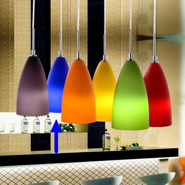 CD106-B    E27 Blue Cover  LED Minimalism Vertical  Pendant Light